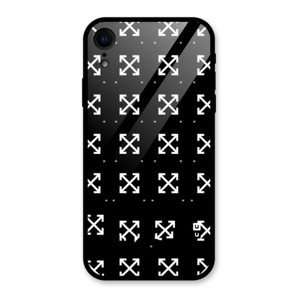 Cross Arrow Black Glass Back Case for XR