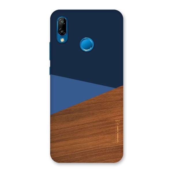 Crossed Lines Pattern Back Case for Huawei P20 Lite