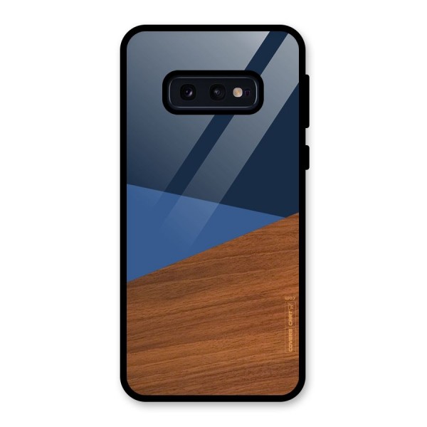 Crossed Lines Pattern Glass Back Case for Galaxy S10e