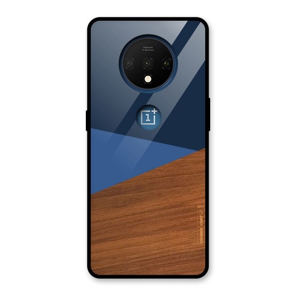 Crossed Lines Pattern Glass Back Case for OnePlus 7T