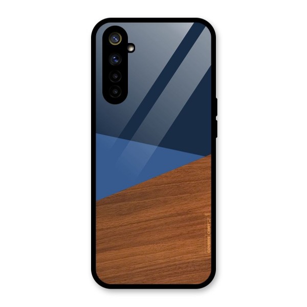 Crossed Lines Pattern Glass Back Case for Realme 6