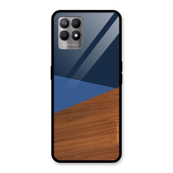 Crossed Lines Pattern Glass Back Case for Realme 8i