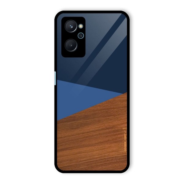 Crossed Lines Pattern Glass Back Case for Realme 9i