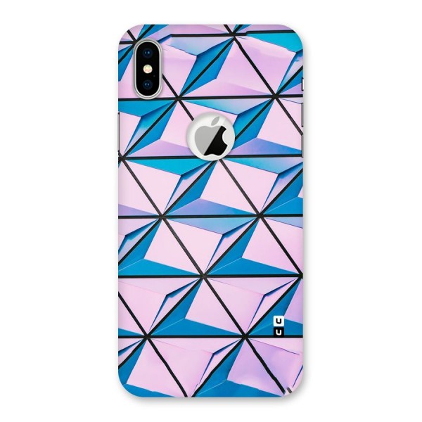 Crystal Abstract Back Case for iPhone XS Logo Cut