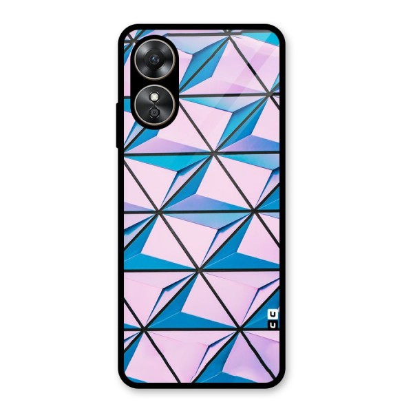 Crystal Abstract Glass Back Case for Oppo A17