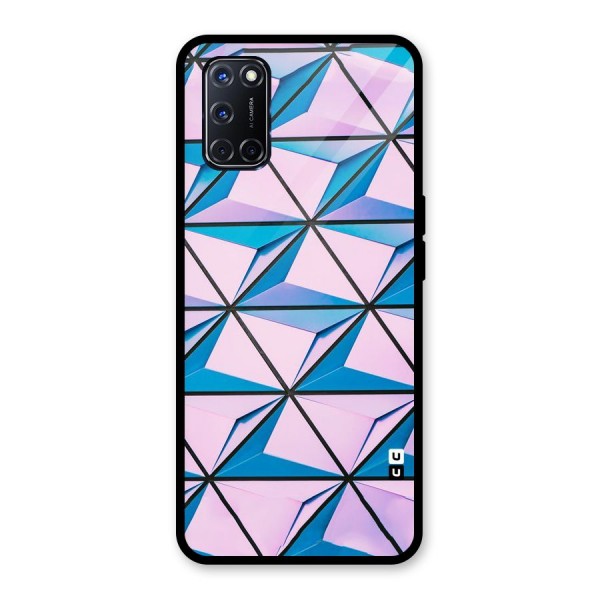 Crystal Abstract Glass Back Case for Oppo A52