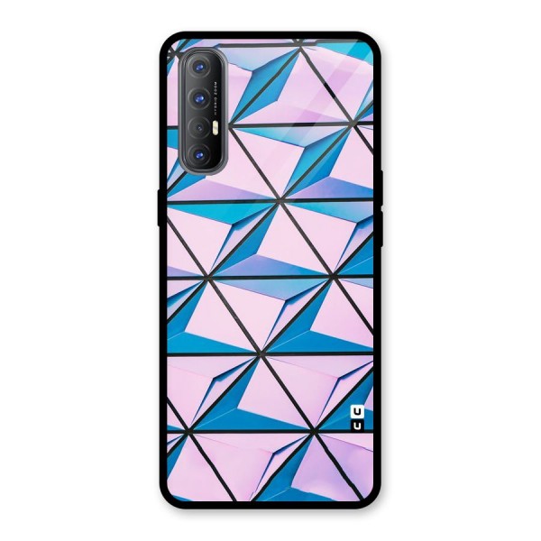 Crystal Abstract Glass Back Case for Oppo Reno3 Pro