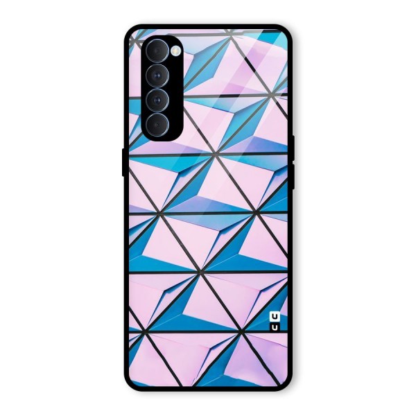 Crystal Abstract Glass Back Case for Oppo Reno4 Pro