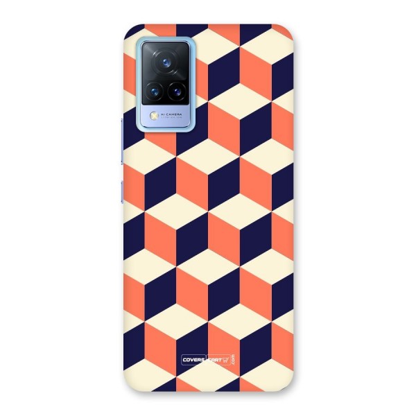 Cube Pattern Back Case for Vivo V21 5G