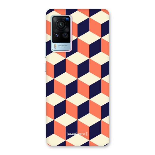 Cube Pattern Back Case for Vivo X60 Pro