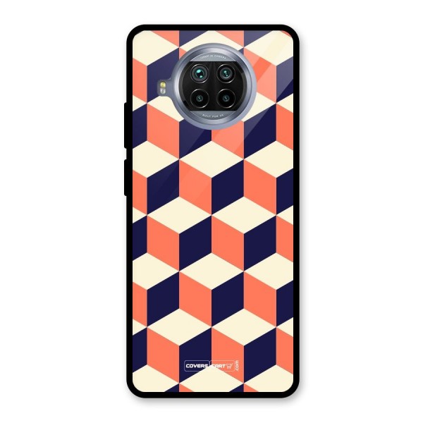 Cube Pattern Glass Back Case for Mi 10i