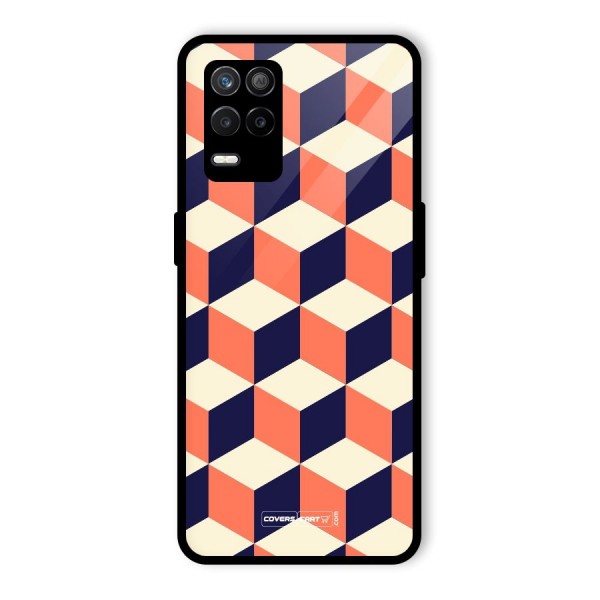 Cube Pattern Glass Back Case for Realme 9 5G