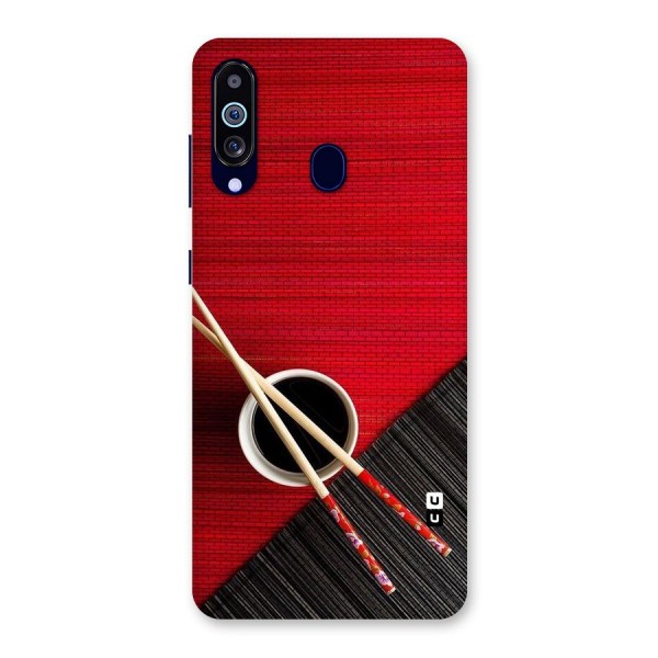 Cup Chopsticks Back Case for Galaxy A60