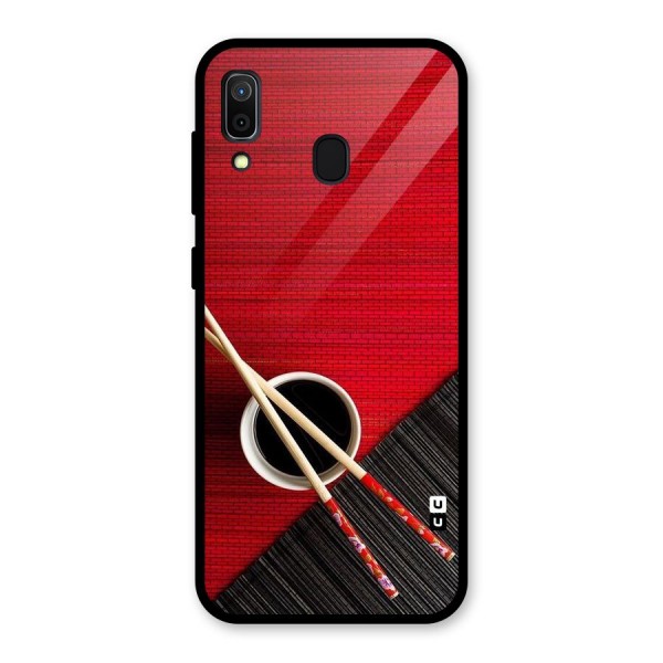 Cup Chopsticks Glass Back Case for Galaxy A30