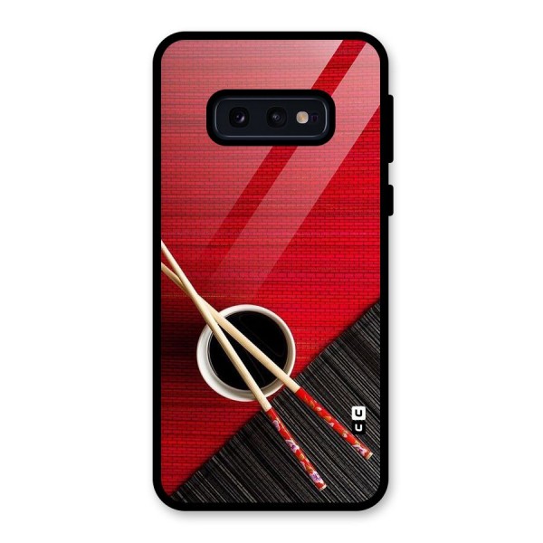 Cup Chopsticks Glass Back Case for Galaxy S10e