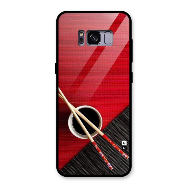 Cup Chopsticks Glass Back Case for Galaxy S8