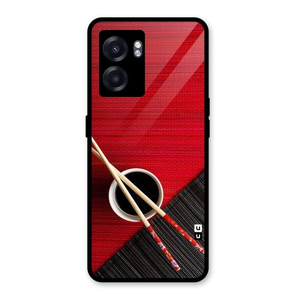 Cup Chopsticks Glass Back Case for Oppo K10 (5G)