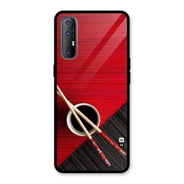 Cup Chopsticks Glass Back Case for Oppo Reno3 Pro