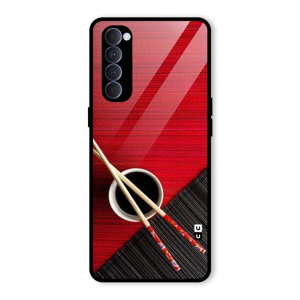 Cup Chopsticks Glass Back Case for Oppo Reno4 Pro