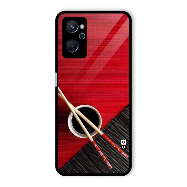 Cup Chopsticks Glass Back Case for Realme 9i