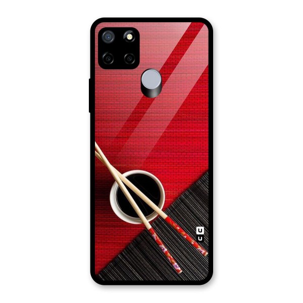 Cup Chopsticks Glass Back Case for Realme C15