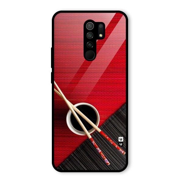 Cup Chopsticks Glass Back Case for Redmi 9 Prime