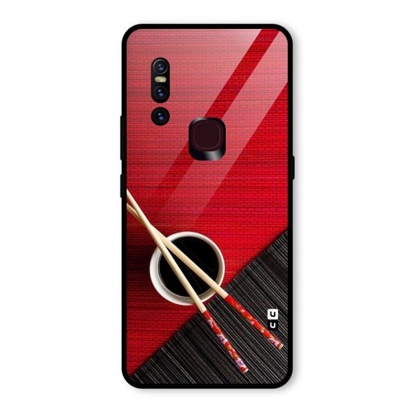 Cup Chopsticks Glass Back Case for Vivo V15