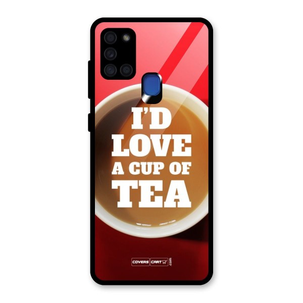 Cup of Tea Glass Back Case for Galaxy A21s