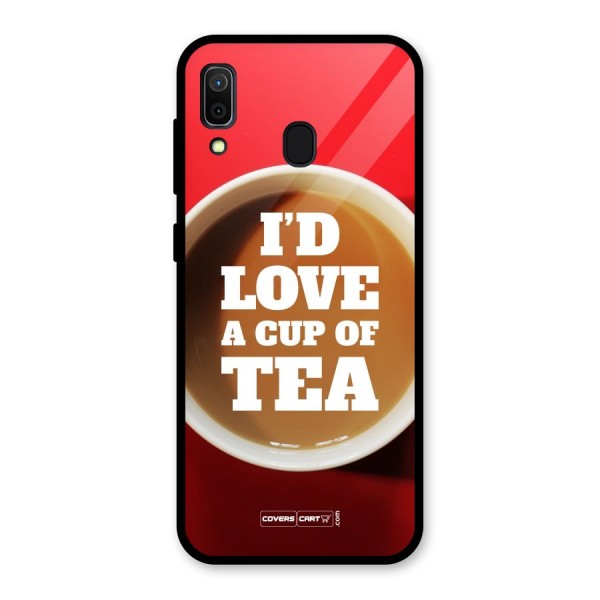 Cup of Tea Glass Back Case for Galaxy A30