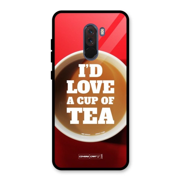 Cup of Tea Glass Back Case for Poco F1