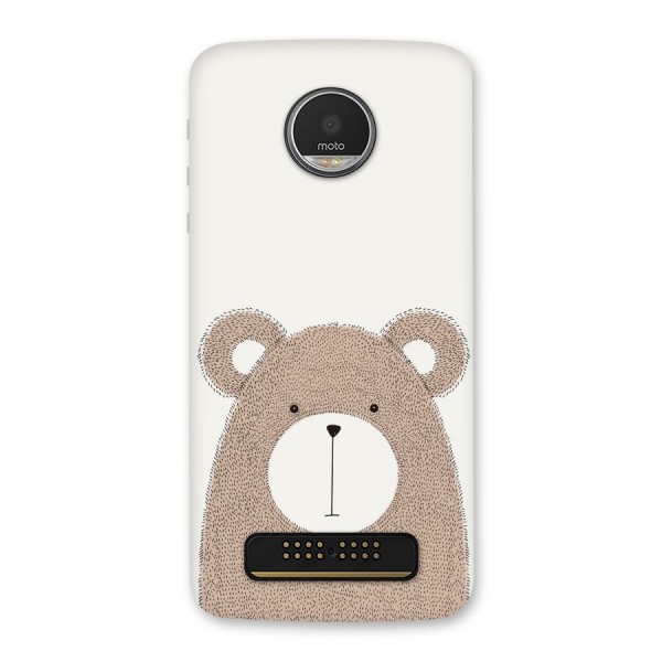 Cute Bear Back Case for Moto Z Play