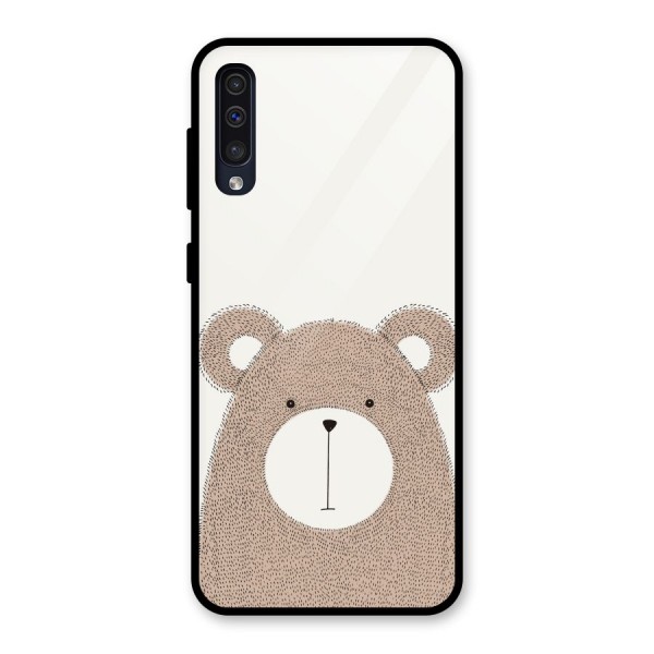 Cute Bear Glass Back Case for Galaxy A30s