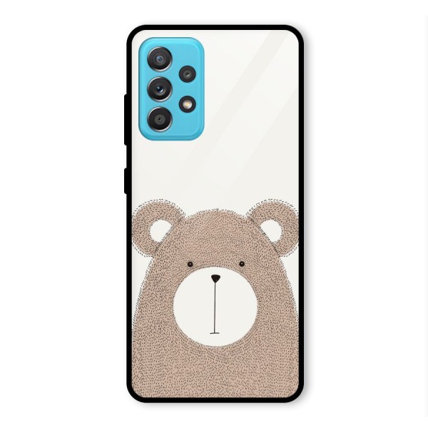 Cute Bear Glass Back Case for Galaxy A52s 5G