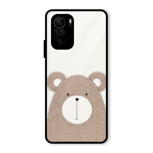 Cute Bear Glass Back Case for Mi 11x