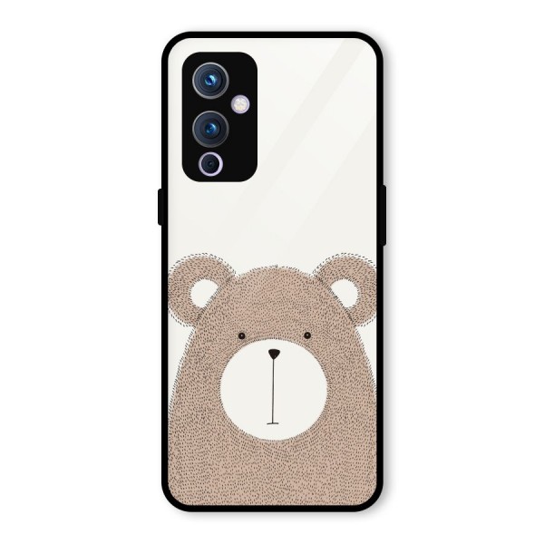 Cute Bear Glass Back Case for OnePlus 9