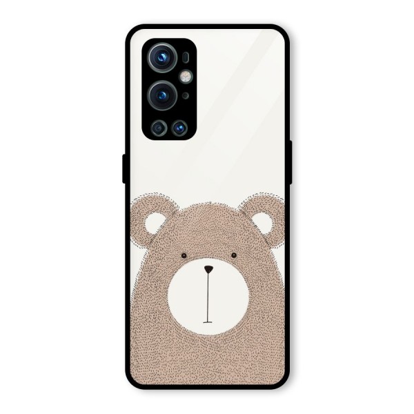 Cute Bear Glass Back Case for OnePlus 9 Pro