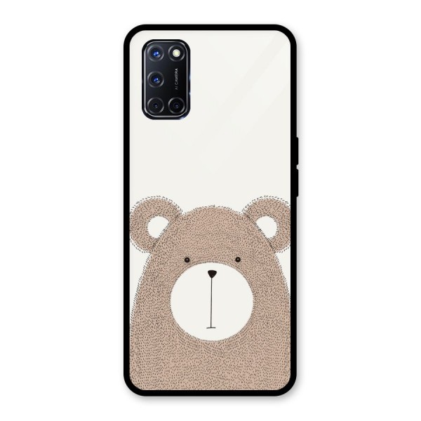 Cute Bear Glass Back Case for Oppo A52