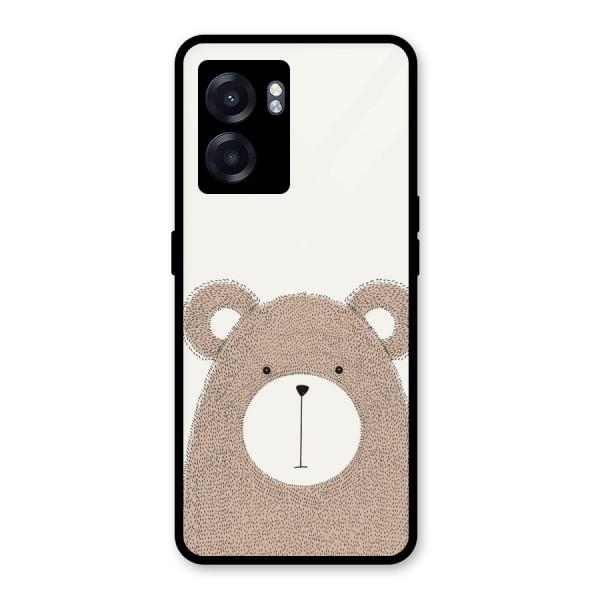 Cute Bear Glass Back Case for Oppo K10 (5G)