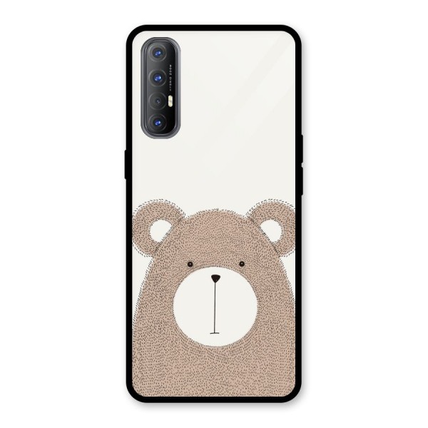 Cute Bear Glass Back Case for Oppo Reno3 Pro