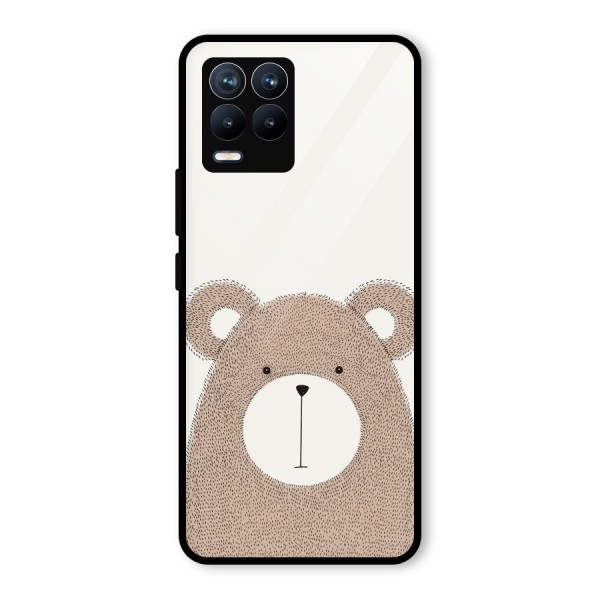 Cute Bear Glass Back Case for Realme 8 Pro