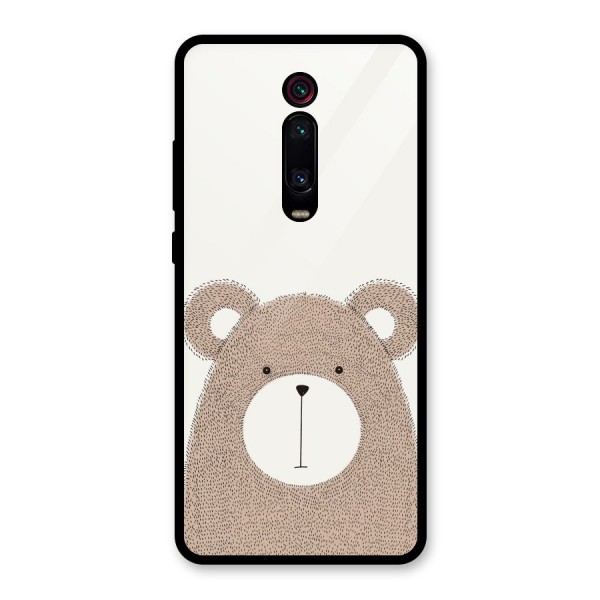 Cute Bear Glass Back Case for Redmi K20