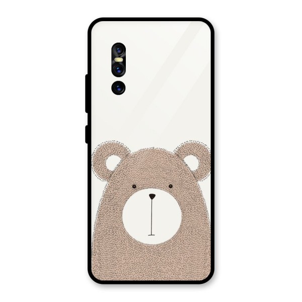 Cute Bear Glass Back Case for Vivo V15 Pro