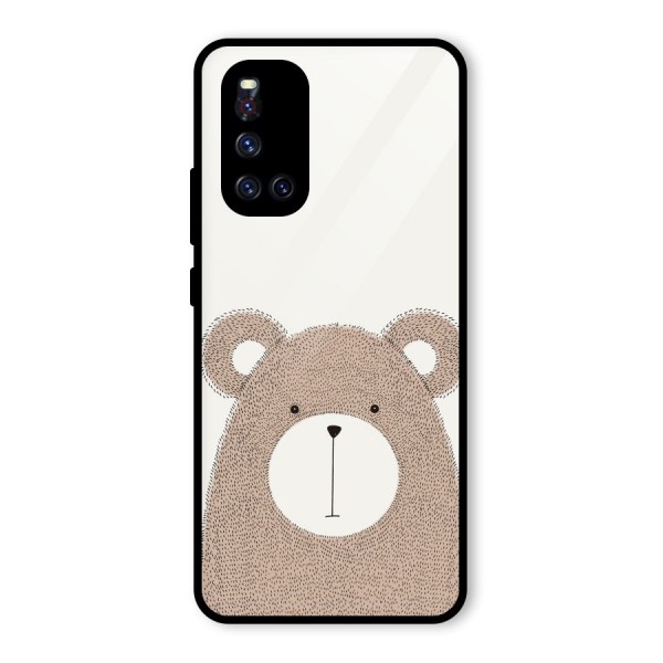 Cute Bear Glass Back Case for Vivo V19