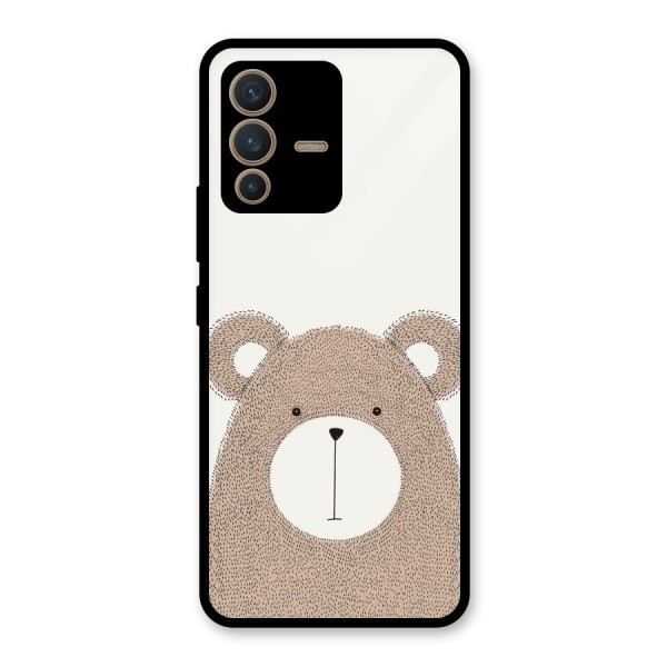 Cute Bear Glass Back Case for Vivo V23 5G