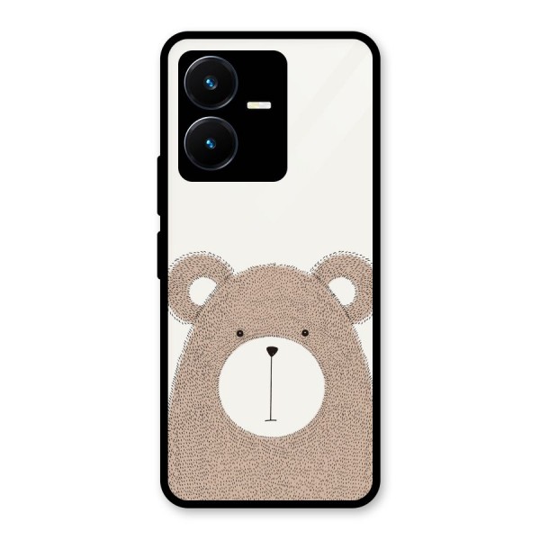 Cute Bear Glass Back Case for Vivo Y22