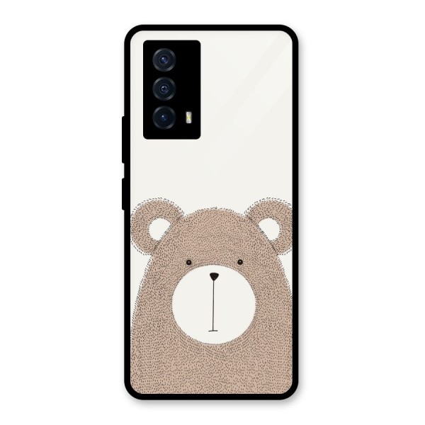 Cute Bear Glass Back Case for Vivo iQOO Z5