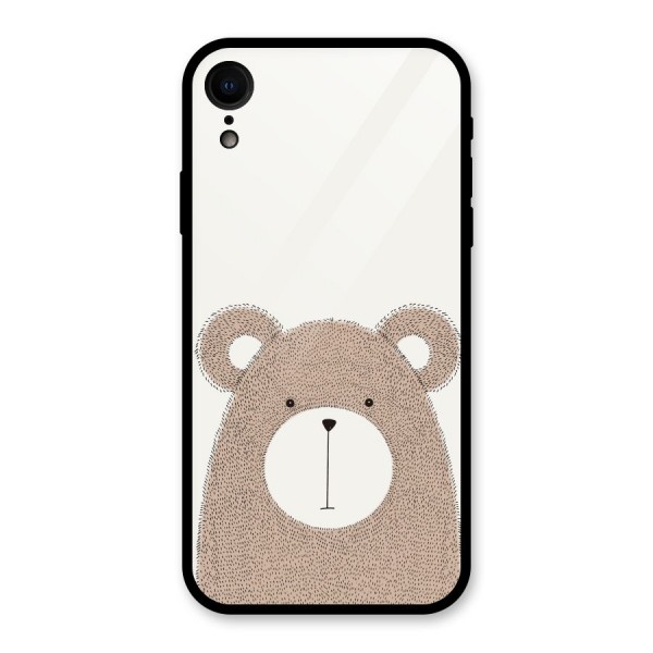 Cute Bear Glass Back Case for XR