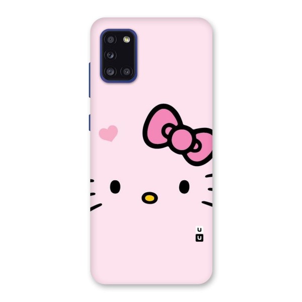 Cute Bow Face Back Case for Galaxy A31