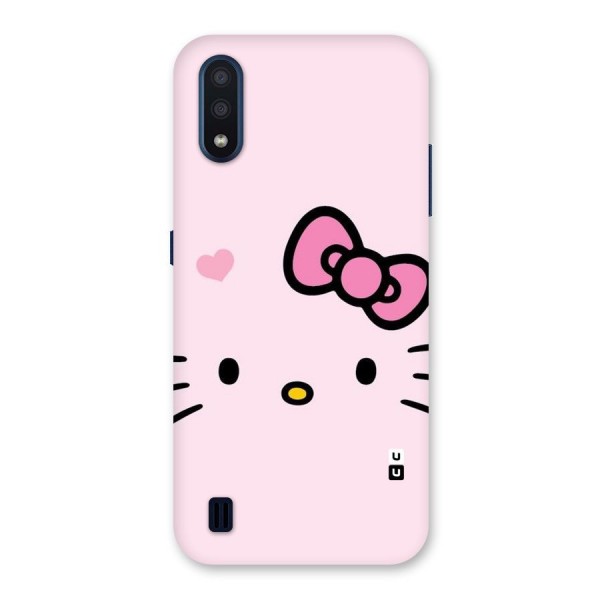 Cute Bow Face Back Case for Galaxy M01