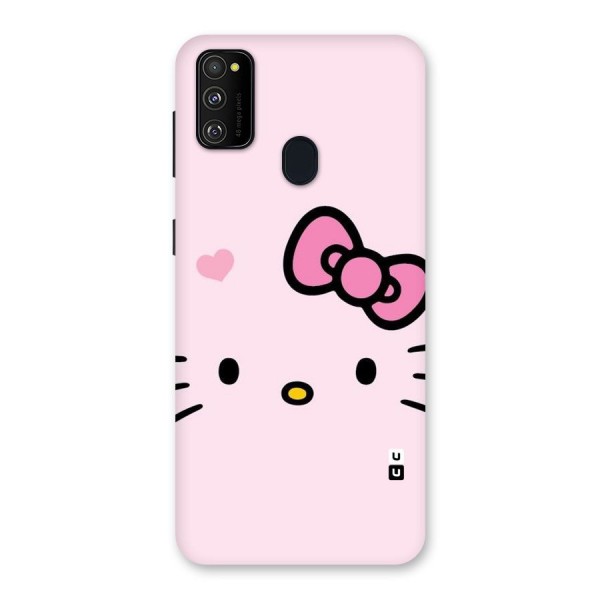 Cute Bow Face Back Case for Galaxy M21